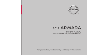2019 Nissan Armada Owner Manual